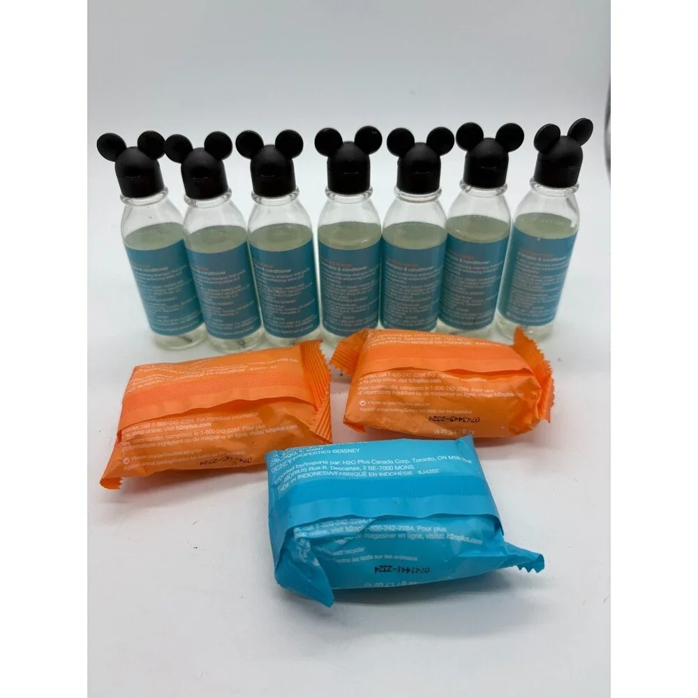 Disney Hotel H2O+ Amenity Lot 7 Shampoo/Conditioner & 3 Blushing Orange Soap